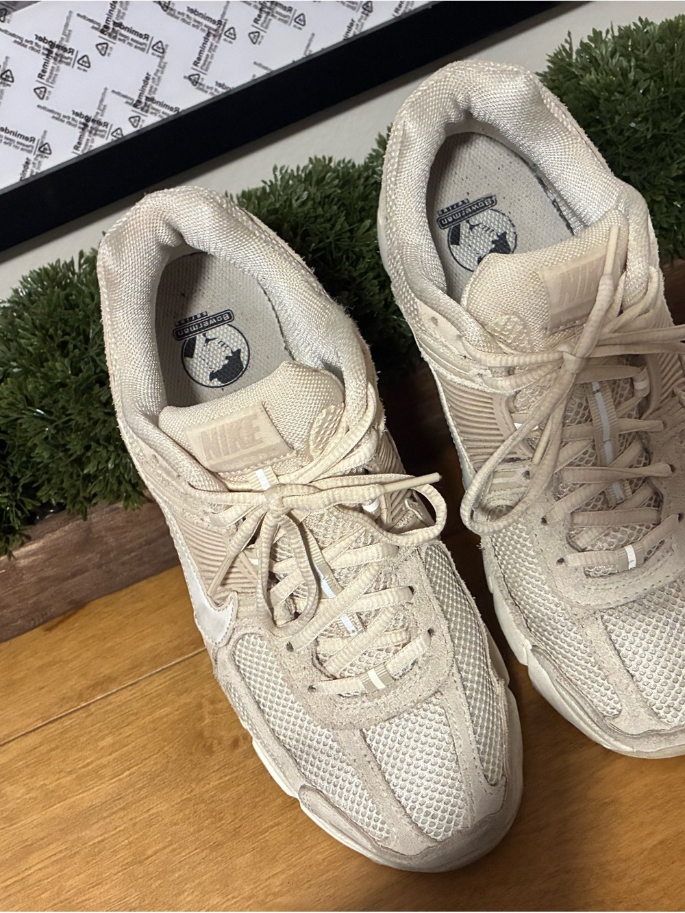 Nike Neutral Cream Mesh Lace-Up Sneakers